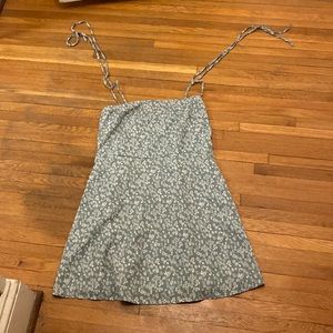 Shein sage green floral dress